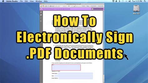 How To Electronically Sign A Pdf Document Youtube