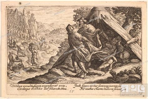 Drunkenness Of Noah Shem And Japheth Cover The Naked Body Of Noah Who