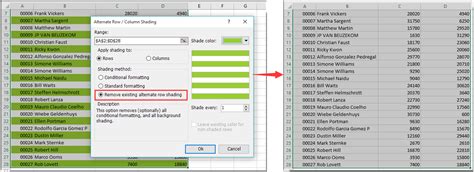 How to apply color banded rows or columns in Excel?