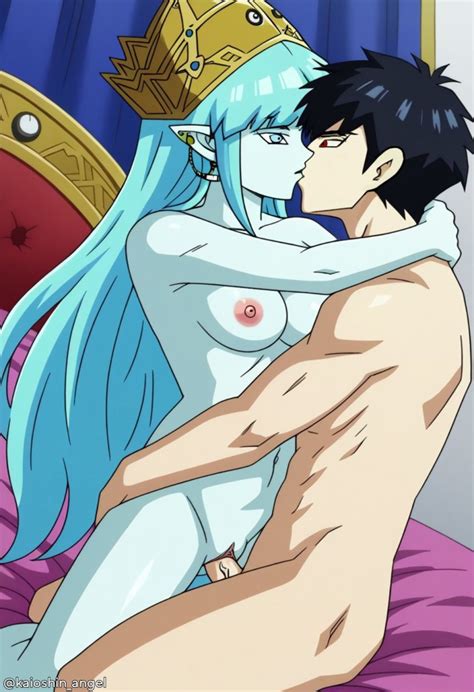 Rule 34 Aeos Agios Ai Generated Aios Aiosu Blue Body Blue Eyes Blue Hair Dragon Ball Dragon