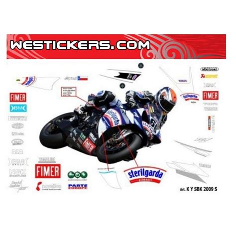 Motorbike Stickers Replica Yamaha SBK 2009 S