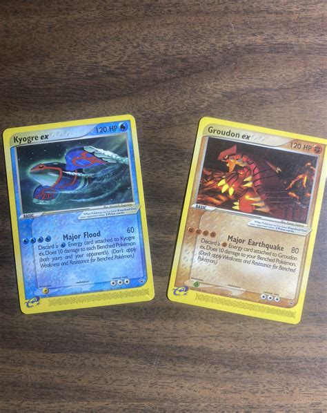 Pokemon Set Of 2 Black Star Promo Kyogre EX 001 Groudon EX 002 LP