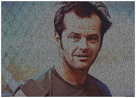 Text Portrait of Randle Mcmurphy With Full Script of One Flew | Etsy