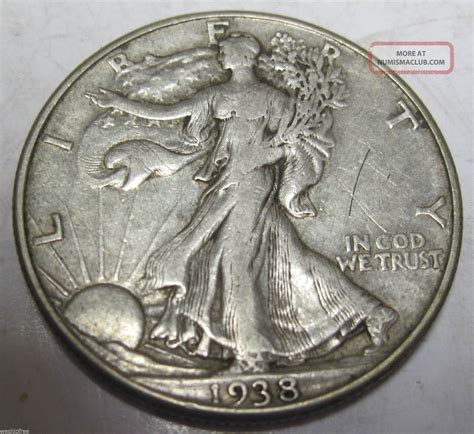 D Silver Walking Liberty Half Dollar In Extra Fine O