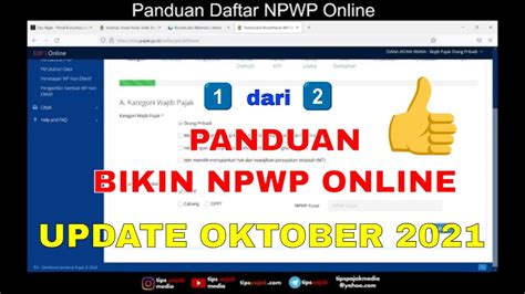 panduan daftar npwp  daftar  aktivasi akun  youtube