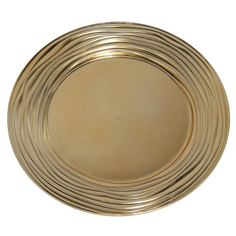 Gerimport Kaarsenbord Onderbord Rond 33 Cm Goud Kunststof