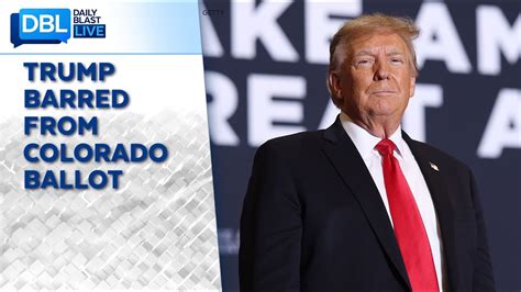 Trump Barred From Colorado Ballot Youtube