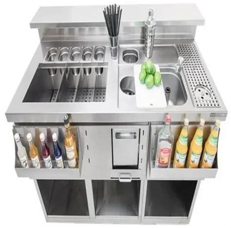 Stainless Steel Cocktail Station With Speed Rail At ₹ 38000 Piece