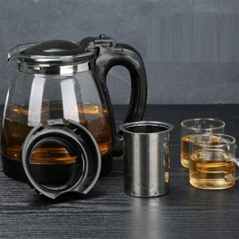 Jual Teko Kopi Teh Kaca Dengan Saringan Coffee Tea Pot Glass Stainless