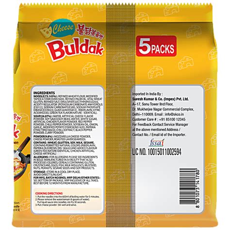Buy Buldak Cheese Hot Chicken Flavor Ramen Instant Stir Fried Noodle Online At Best Price Of