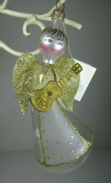 Soffieria De Carlini Blown Glass Christmas Ornament Angel Italy Original Tag Htf Ebay