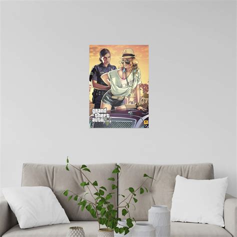 Постер Grand Theft Auto 5 (GTA 5) (арт. 8786) — Купить с доставкой по ...