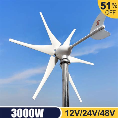 Turbina Aerogeneradora De 3000w Molino De Viento De 3kW 12v 24v 48V