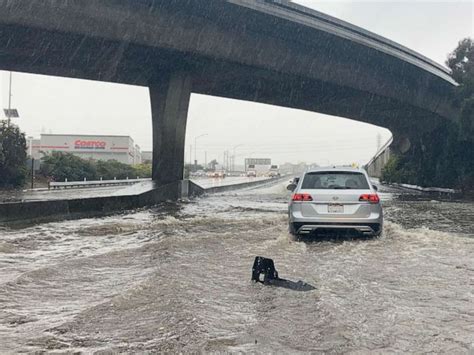 San Francisco sees record rain as flooding shuts down highway