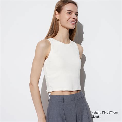 Ribbed Cropped Sleeveless Bra Top UNIQLO US