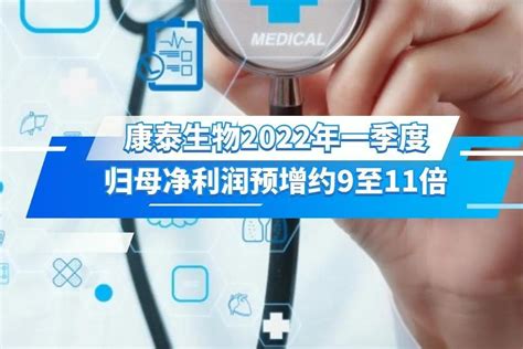 康泰生物2022年一季度归母净利润预增约9至11倍凤凰网视频凤凰网