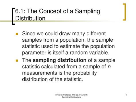 Ppt Chapter 6 Sampling Distributions Powerpoint Presentation Free Download Id 1711579