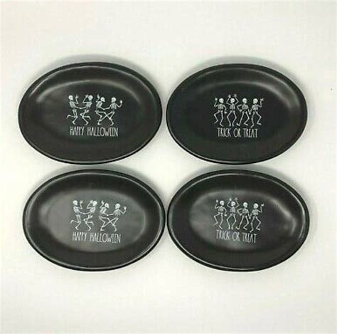 Rae Dunn Skeleton Appetizer Plates On Mercari Rae Dunn Appetizer