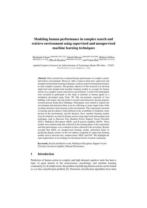 (PDF) Modeling human performance in complex search and retrieve ... 