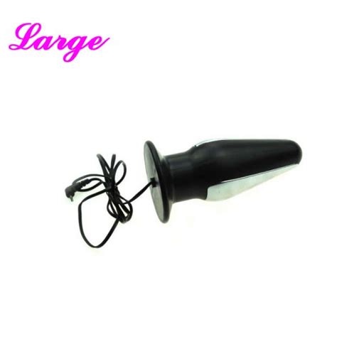 Electro Sex Toy Large Anal Plug Electric Shock BDSM Gear Fetish Anus Enlarger Intruder