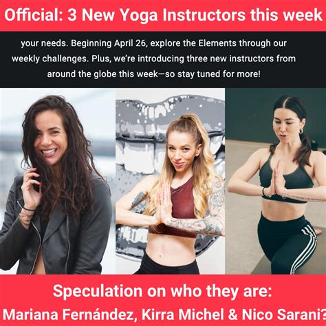 3 New Peloton Yoga Instructors being announced this week. Speculation
