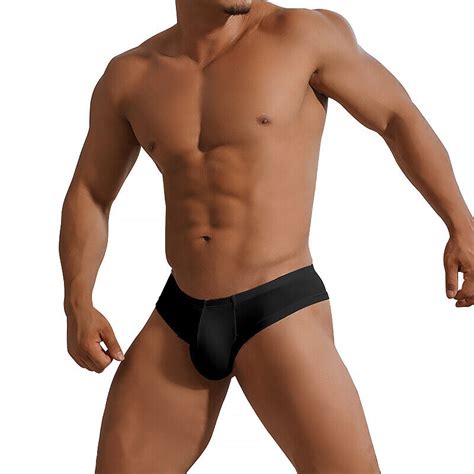 Men S Low Rise Hipsters Bikini Brief Slip Enlarge Pouch Tanga Wrap Underwear Ebay