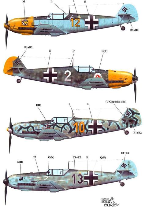 EagleCals Decals 1 32 MESSERSCHMITT Bf 109E 1 Fighter Part 3 GoWork