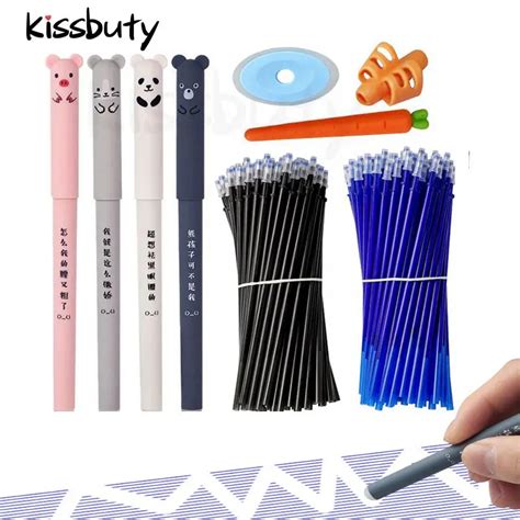 Kawaii Ensemble De Stylos Gel Effa Ables Animaux De Dessin Anim Chat