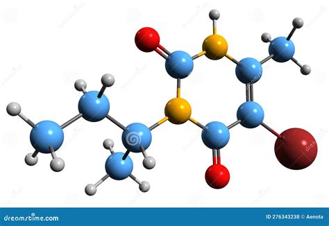 Bromacil Molecular Structure, 3d Model Molecule, Pesticide, Structural ... 