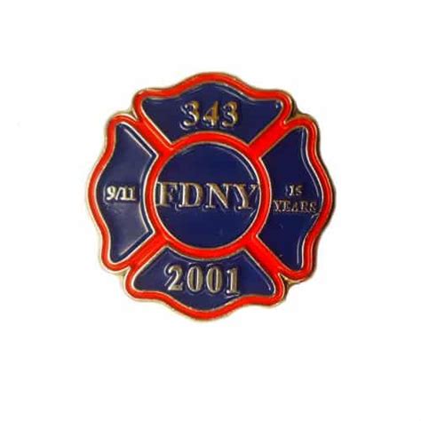 Fdny 15th Anniversary Pin Fdny Shop