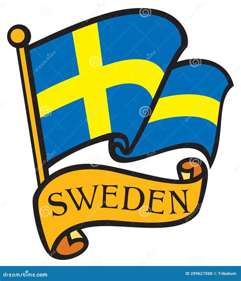 Flag of Sweden stock illustration. Illustration of nation - 209627088