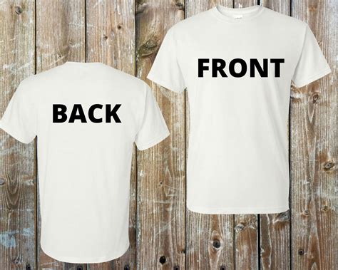 Front and Back Mockup, White T-shirt Mockup, Dark Wood Background, Back ...