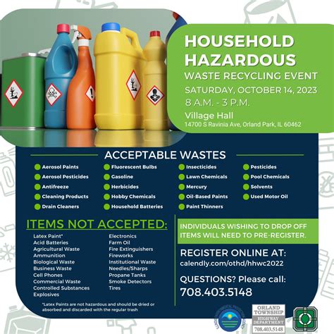 Oct Household Hazardous Waste Event Orland Park Il Patch