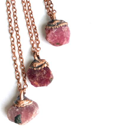 Ruby crystal necklace Raw ruby necklace Raw mineral