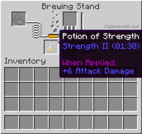 How To Make A Potion Of Strength 130 Strength Ii In Minecraft