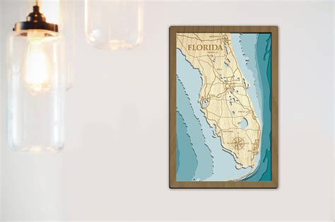 Florida Cutting Files PDF AI SVG Wood Multilayer Laser Cut Design