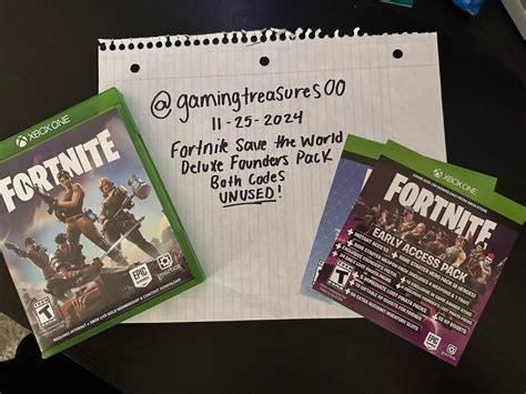 Fortnite Microsoft Xbox One 2017 Save The World Founders Pack Game