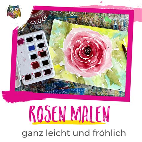 Rose Malen Acryl Einfach Einfach Malen Pusteblumen Acrylmalerei Easy