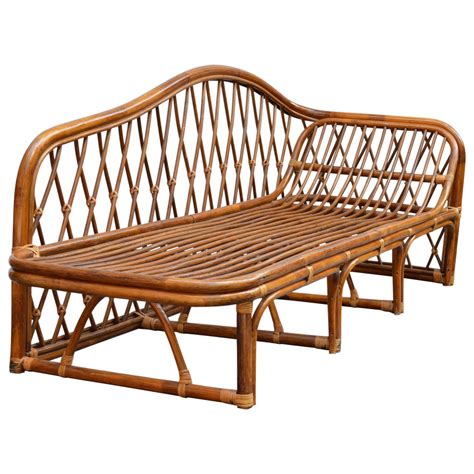 Vintage Rattan Chaise Lounge At 1stdibs Vintage Wicker Chaise Lounge