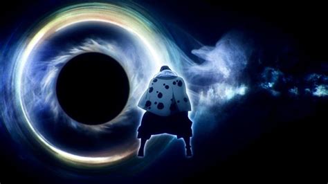 A Man Standing In Front Of A Black Hole