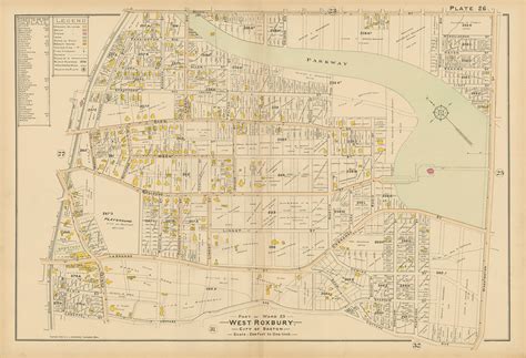 WEST ROXBURY, Massachusetts 1899 map, Plate 26 - Replica or Genuine