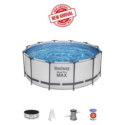 Bestway (5612X) Round Steel Pro MAX™ 14' x 48"/4.27m x 1.22m Pool Set ...