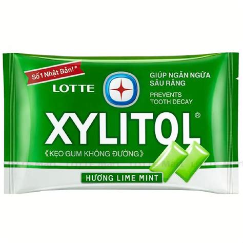 Kẹo Gum Xylitol Không Đường Hương Lime Mint Vỉ 11.6g