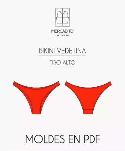 Moldes Digital Bikini Vedetina Tiro Alto Pack De Al