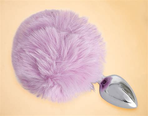 High Quality Metal Butt Plug With Red Plush Rabbit Tail Soft Anal Toys Fluffy Anal Plug Sex