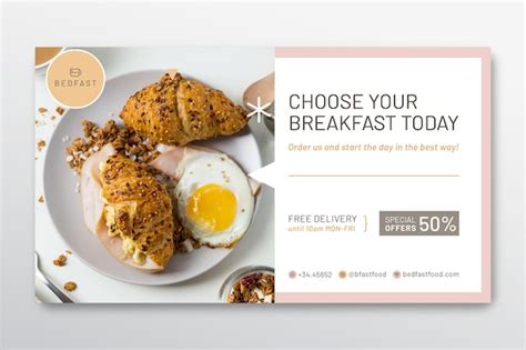 Free Vector Breakfast Restaurant Banner Template