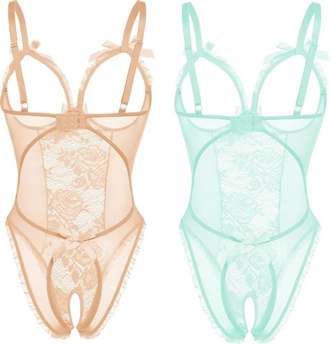 Avidlove Women One Piece Lingerie Sexy Lace Babydoll Mini Bodysuit