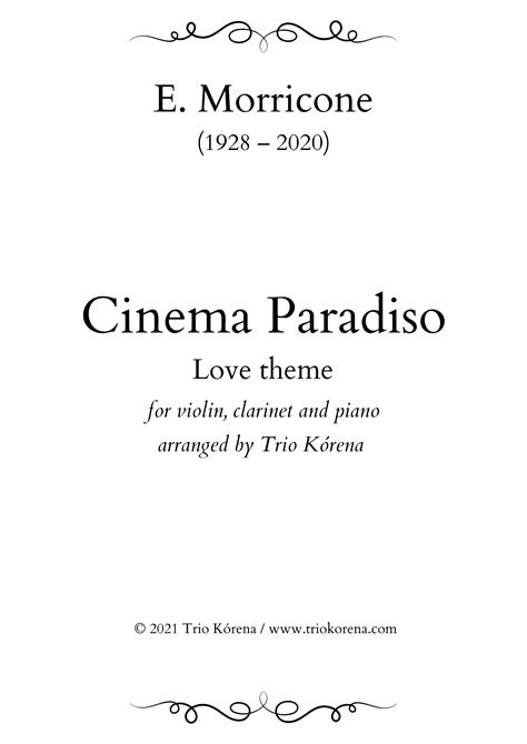 Ennio Morricone Nuovo Cinema Paradiso Love Theme 10