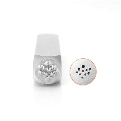 Impressart Solid Dot Texture 1 Jewelry Design Metal Stamp 6mm Hand