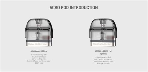 Smok Acro Replacement Pods Pc Pack Vape Dubai King